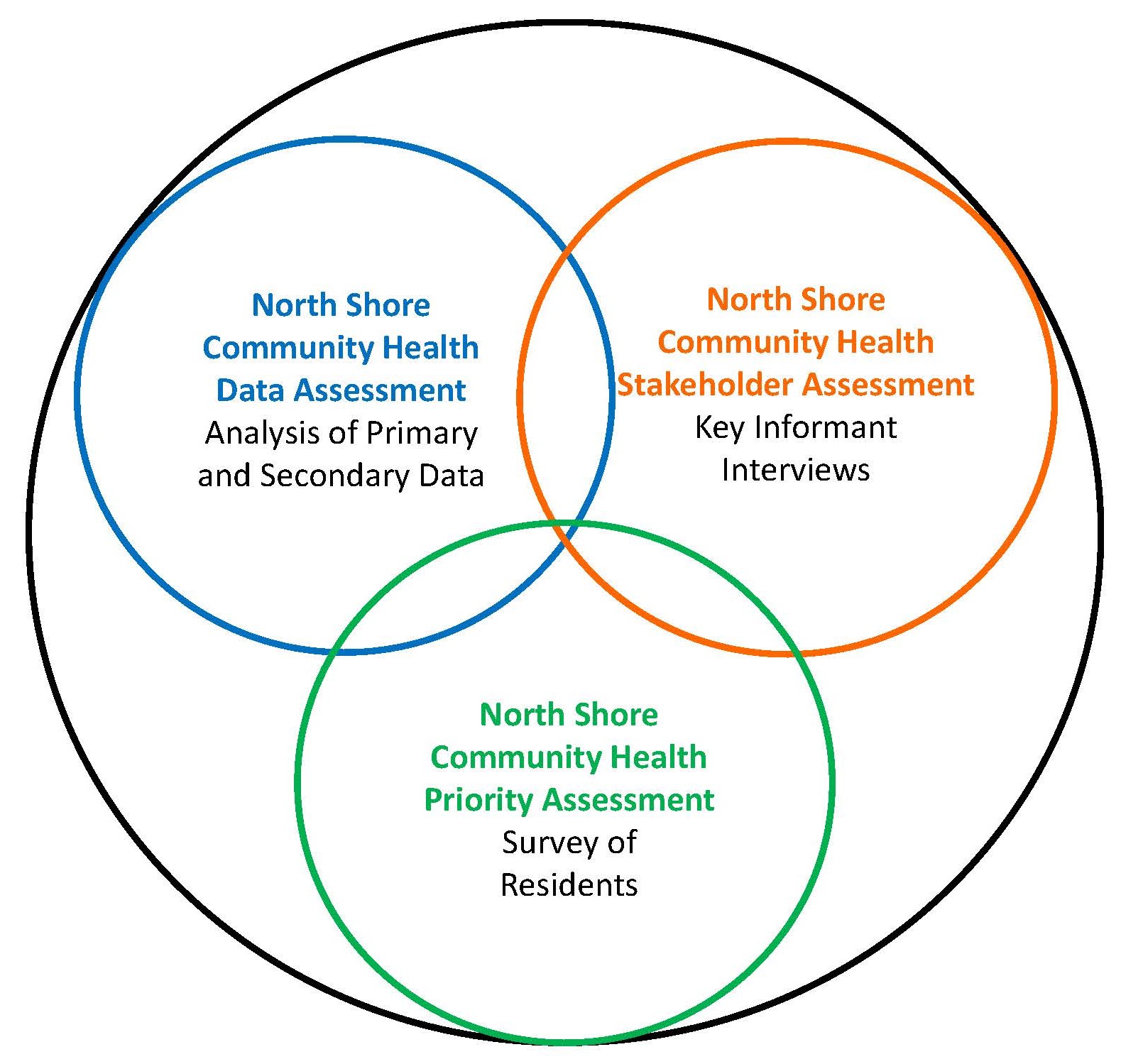 community health assessment what are the three components of the health triangle